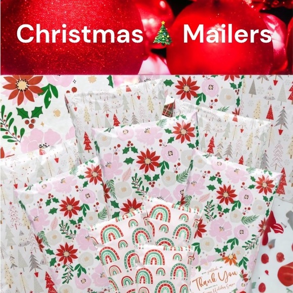 Festive Floral Poly Mailers 10x13 Pack of 25 - Picture 6 of 9